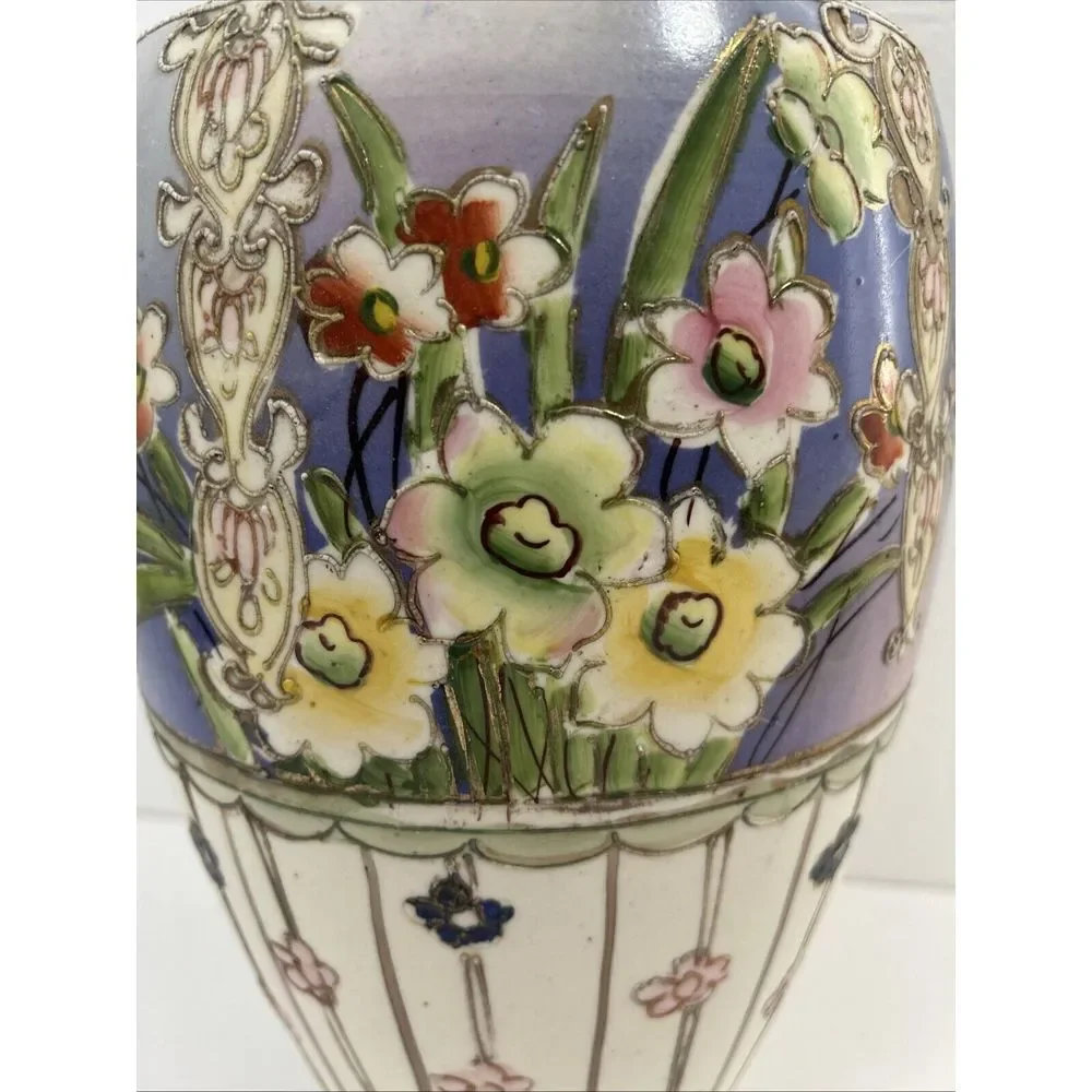 Vintage Hand Painted Urn Vase made in japan‎ 13